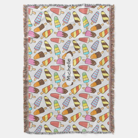 Ice Cream Pattern, aangepaste naam: goot deken (Voorkant Verticaal)