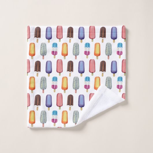 Ice Cream Pattern Bad Handdoek (Wasdoekje)