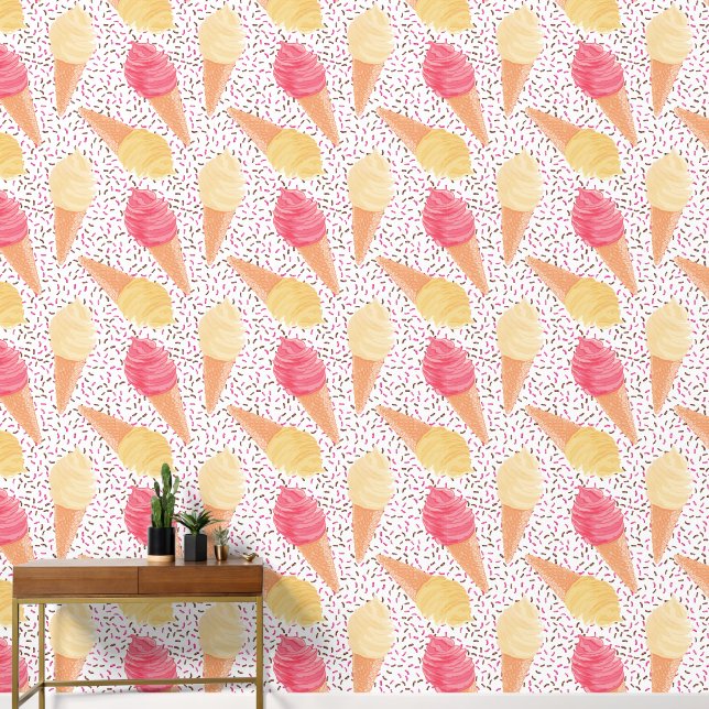 Ice Cream Pattern Behang (Hal)