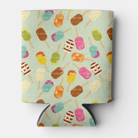 Ice Cream Pattern Blikjeskoeler (Voorkant)