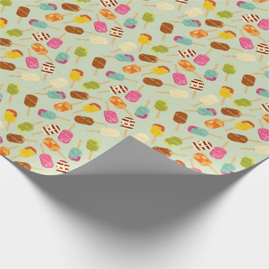Ice Cream Pattern Cadeaupapier (Hoek)