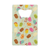 Ice Cream Pattern Creditkaart Flessenopener (Achterkant)