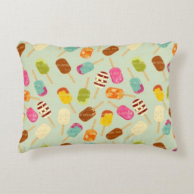 Ice Cream Pattern Decoratief Kussen (Voorkant)