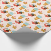 Ice Cream Pattern Doodle Art Cadeaupapier (Hoek)