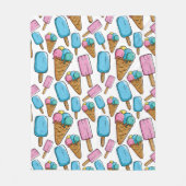 Ice Cream Pattern fleece dekens (Voorkant)