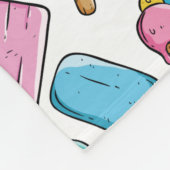 Ice Cream Pattern fleece dekens (Hoek)