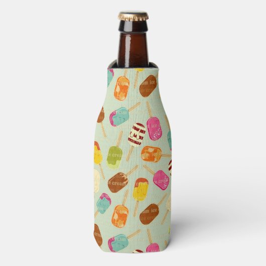 Ice Cream Pattern Flesjeskoeler (Fles Voorkant)