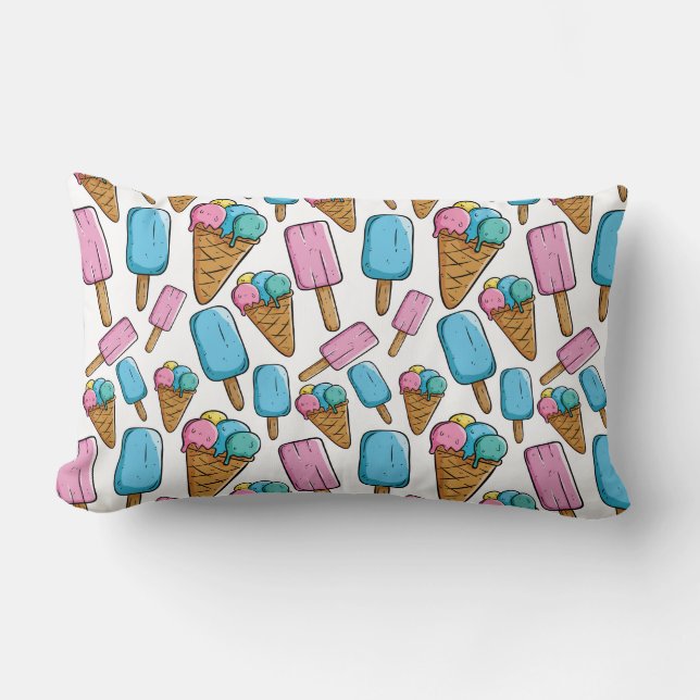 Ice Cream Pattern gooit kussens (Voorkant)