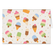 Ice Cream Pattern, Ice Cream Cone, Ice Popsicle (Voorkant Horizontaal)