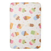 Ice Cream Pattern, Ice Cream Cone, Ice Popsicle Badmat (Voorkant Verticaal)