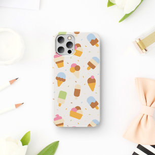 Ice Cream Pattern, Ice Cream Cone, Ice Popsicle Case-Mate iPhone Case