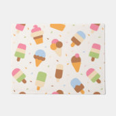 Ice Cream Pattern, Ice Cream Cone, Ice Popsicle Deurmat (Voorkant)