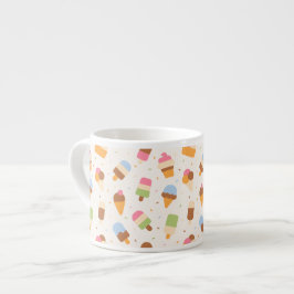 Ice Cream Pattern, Ice Cream Cone, Ice Popsicle Espresso Kop