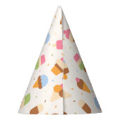 Ice Cream Pattern, Ice Cream Cone, Ice Popsicle Feesthoedjes (Achterkant)