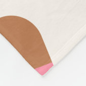 Ice Cream Pattern, Ice Cream Cone, Ice Popsicle Fleece Deken (Hoek)