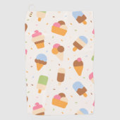 Ice Cream Pattern, Ice Cream Cone, Ice Popsicle Golfhanddoek (Voorkant)
