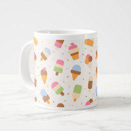 Ice Cream Pattern, Ice Cream Cone, Ice Popsicle Grote Koffiekop