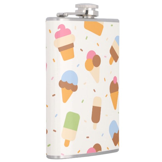 Ice Cream Pattern, Ice Cream Cone, Ice Popsicle Heupfles (Rechts)