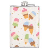 Ice Cream Pattern, Ice Cream Cone, Ice Popsicle Heupfles (Achterkant)