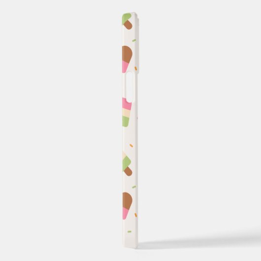 Ice Cream Pattern, Ice Cream Cone, Ice Popsicle iPhone Hoesje (Rechterkant)