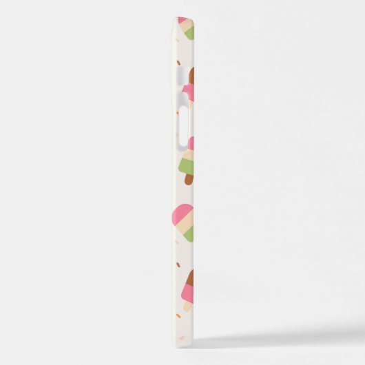 Ice Cream Pattern, Ice Cream Cone, Ice Popsicle iPhone Hoesje (Linkerkant)