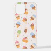 Ice Cream Pattern, Ice Cream Cone, Ice Popsicle iPhone Hoesje (Achterkant)