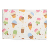 Ice Cream Pattern, Ice Cream Cone, Ice Popsicle Kussensloop (Achterkant)