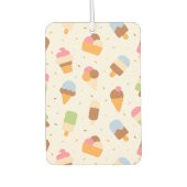 Ice Cream Pattern, Ice Cream Cone, Ice Popsicle Luchtverfrisser (Voorkant)