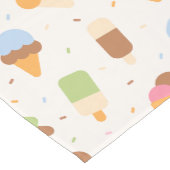 Ice Cream Pattern, Ice Cream Cone, Ice Popsicle Medium Tafelloper (Hoek)