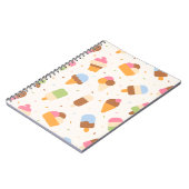 Ice Cream Pattern, Ice Cream Cone, Ice Popsicle Notitieboek (Linkerzijde)
