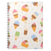 Ice Cream Pattern, Ice Cream Cone, Ice Popsicle Notitieboek (Voorkant)