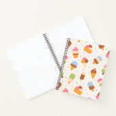 Ice Cream Pattern, Ice Cream Cone, Ice Popsicle Notitieboek (Binnen)