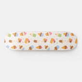 Ice Cream Pattern, Ice Cream Cone, Ice Popsicle Persoonlijk Skateboard (Horizontaal)