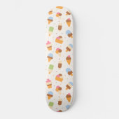 Ice Cream Pattern, Ice Cream Cone, Ice Popsicle Persoonlijk Skateboard (Voorkant)