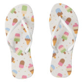 Ice Cream Pattern, Ice Cream Cone, Ice Popsicle Teenslippers (Voetbed)