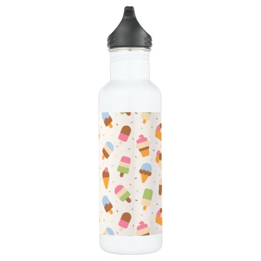 Ice Cream Pattern, Ice Cream Cone, Ice Popsicle Waterfles (Rechts)