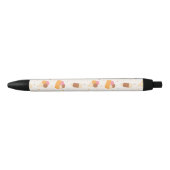 Ice Cream Pattern, Ice Cream Cone, Ice Popsicle Zwarte Inkt Pen (Voorkant)