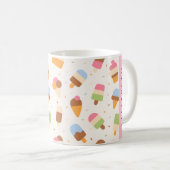 Ice Cream Pattern, Ice Cream Cone, Jouw naam Koffiemok (Voorkant rechts)
