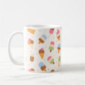 Ice Cream Pattern, Ice Cream Cone, Jouw naam Koffiemok (Links)