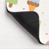 Ice Cream Pattern, Ice Cream Cone, Jouw naam Muismat (Hoek)