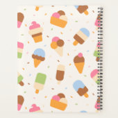 Ice Cream Pattern, Ice Cream Cone, Jouw naam Planner (Achterkant)