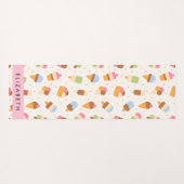 Ice Cream Pattern, Ice Cream Cone, Jouw naam Yogamat (Achterkant (horizontaal))