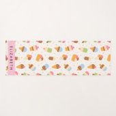 Ice Cream Pattern, Ice Cream Cone, Jouw naam Yogamat (Voorkant (horizontaal))