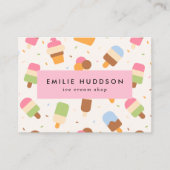 Ice Cream Pattern, Ice Cream Shop, Ice Cream Parlo Visitekaartje (Voorkant)
