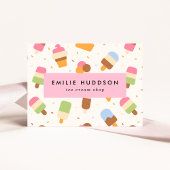 Ice Cream Pattern, Ice Cream Shop, Ice Cream Parlo Visitekaartje