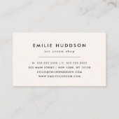 Ice Cream Pattern, Ice Cream Shop, Ice Cream Parlo Visitekaartje (Achterkant)