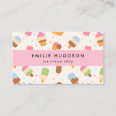 Ice Cream Pattern, Ice Cream Shop, Ice Cream Parlo Visitekaartje (Voorkant)