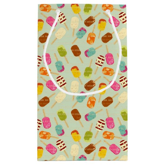 Ice Cream Pattern Klein Cadeauzakje (Achterkant)