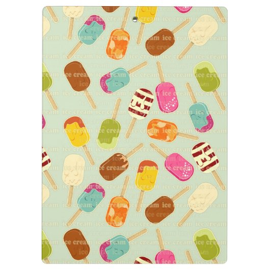 Ice Cream Pattern Klembord (Achterkant)