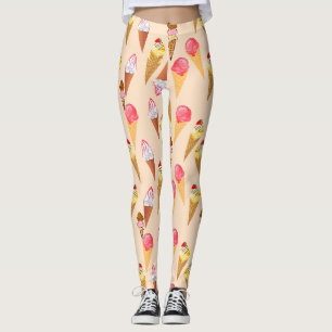Ice Cream Pattern Leggings